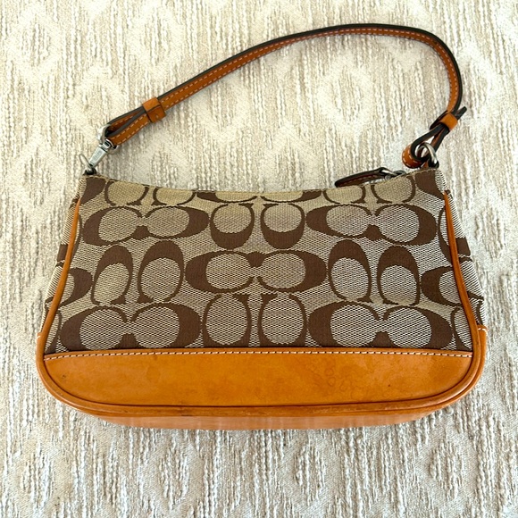 Coach Demi Monogram Canvas/Leather Baguette Bag - Picture 7 of 16